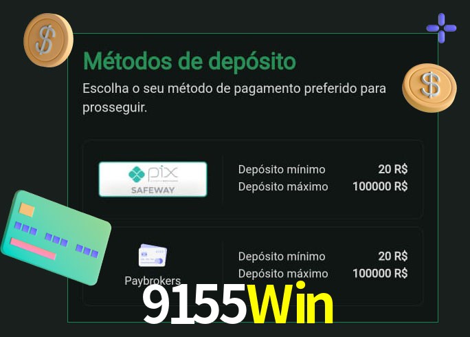 O cassino 9155Win oferece uma grande variedade de métodos de pagamento